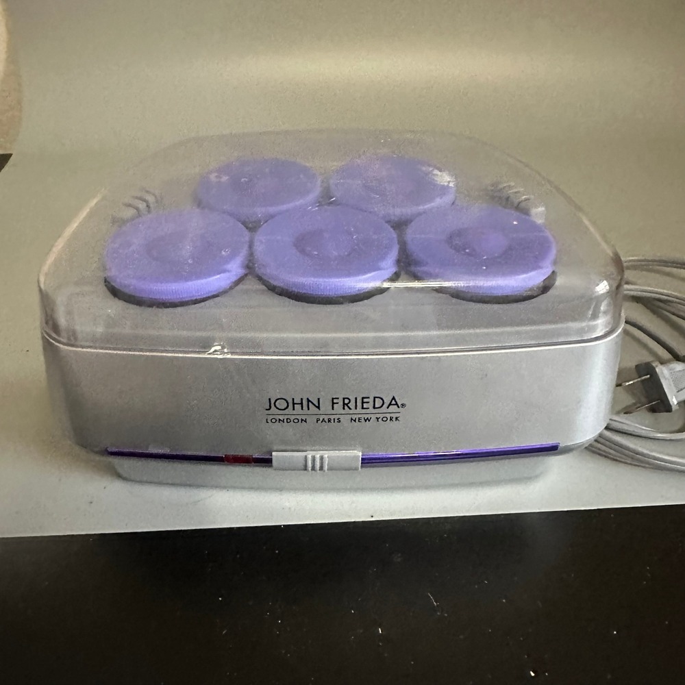 John Frieda Conair JFHS5R Jumbo Hot Rollers Hair Curler Set NO CLIPS 5ct
